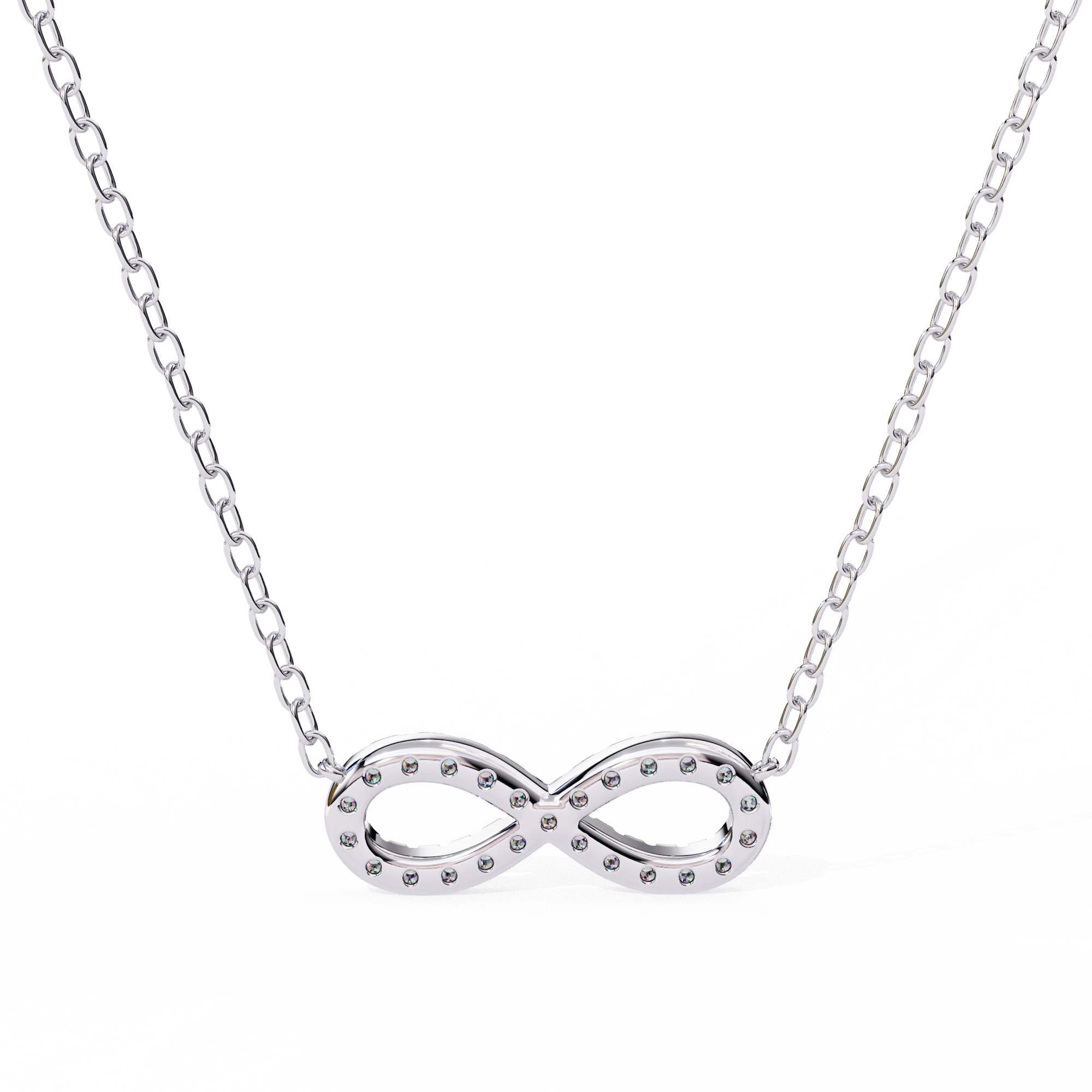 Solitairekart 0.32ct Natural Diamond Infinity Pendant-HI Color, VS-SI Clarity